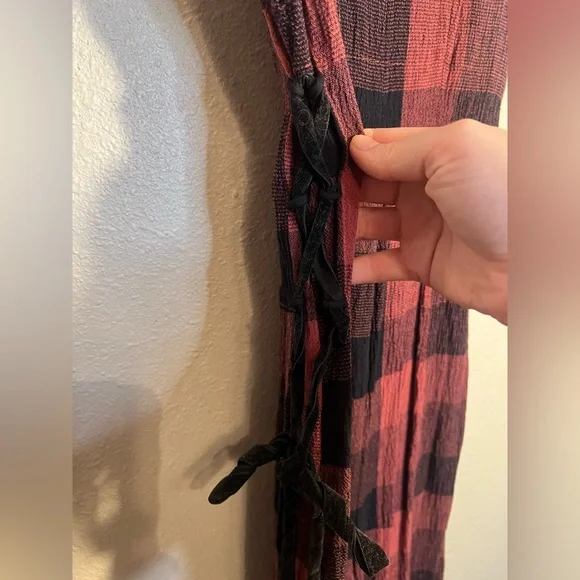 Anthro Ett:twa Plaid Check Wide-leg Jumpsuit - Picture 4 of 9